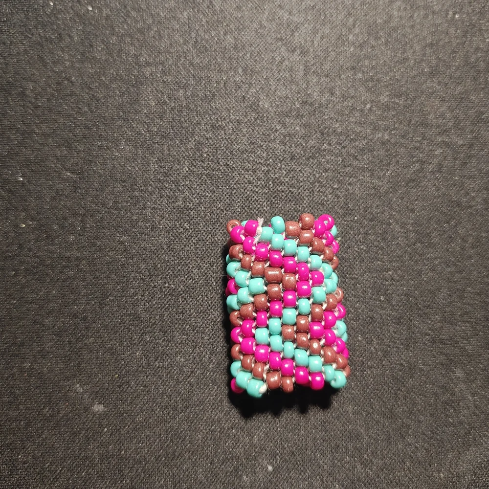 Dreadlock Bead Handmade Pink Blue Zigzag Seed Bead Hair Jewelry Peyote Loc Charm